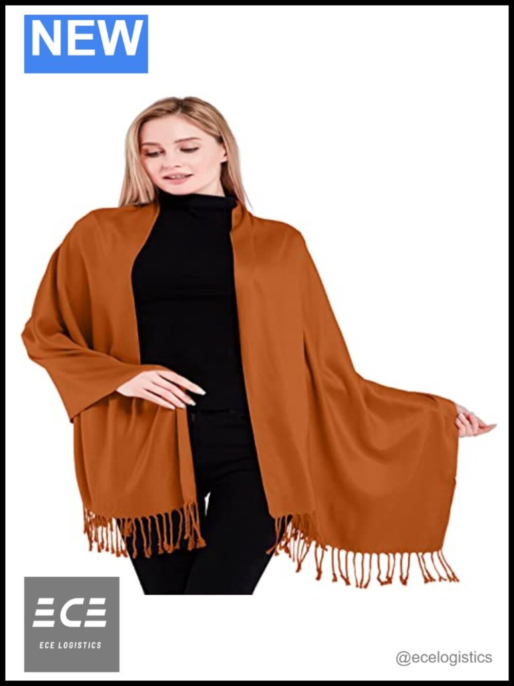 Handmade Nepal Acrylic Viscose Shawl Scarf Wrap Pashmina Fringe